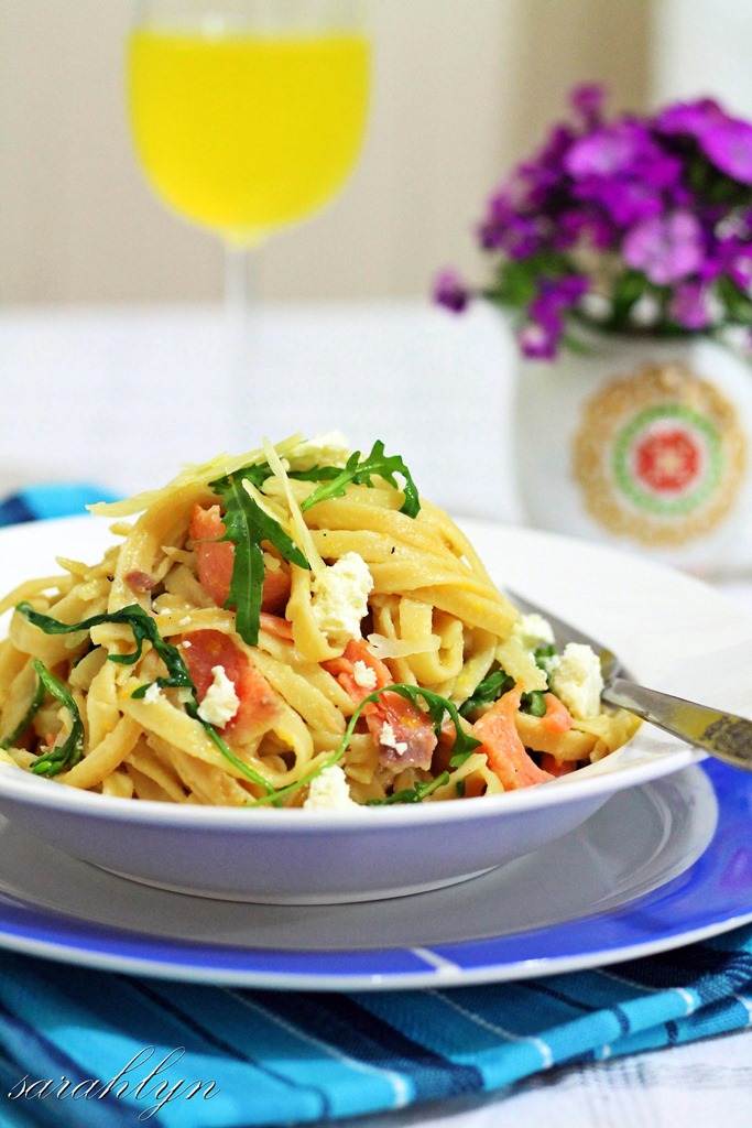 Fettuccine with Smoke Salmon and Ricotta Sarahlyn's Kitchen